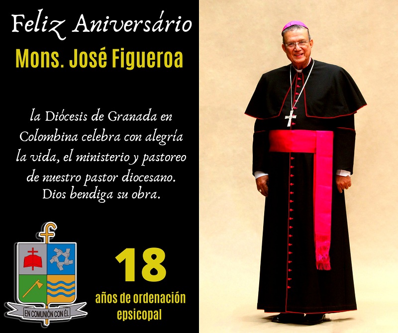 El arzobispo de Bogotá, monseñor Luis José Rueda Aparicio se unió a la celebración de los 18 años del obispo de la Diócesis de Granada en el Ariari, José Figueroa Gómez, a quien consideró como “un hermano, amigo y misionero auténtico, acompañante de la santidad comunitaria”, en los 47 años como sacerdote.