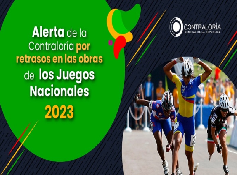 La Contraloría General de la República alertó sobre el atraso en las obras de infraestructura deportiva para la realización de los Juegos Nacionales 2023 en el Eje Cafetero.