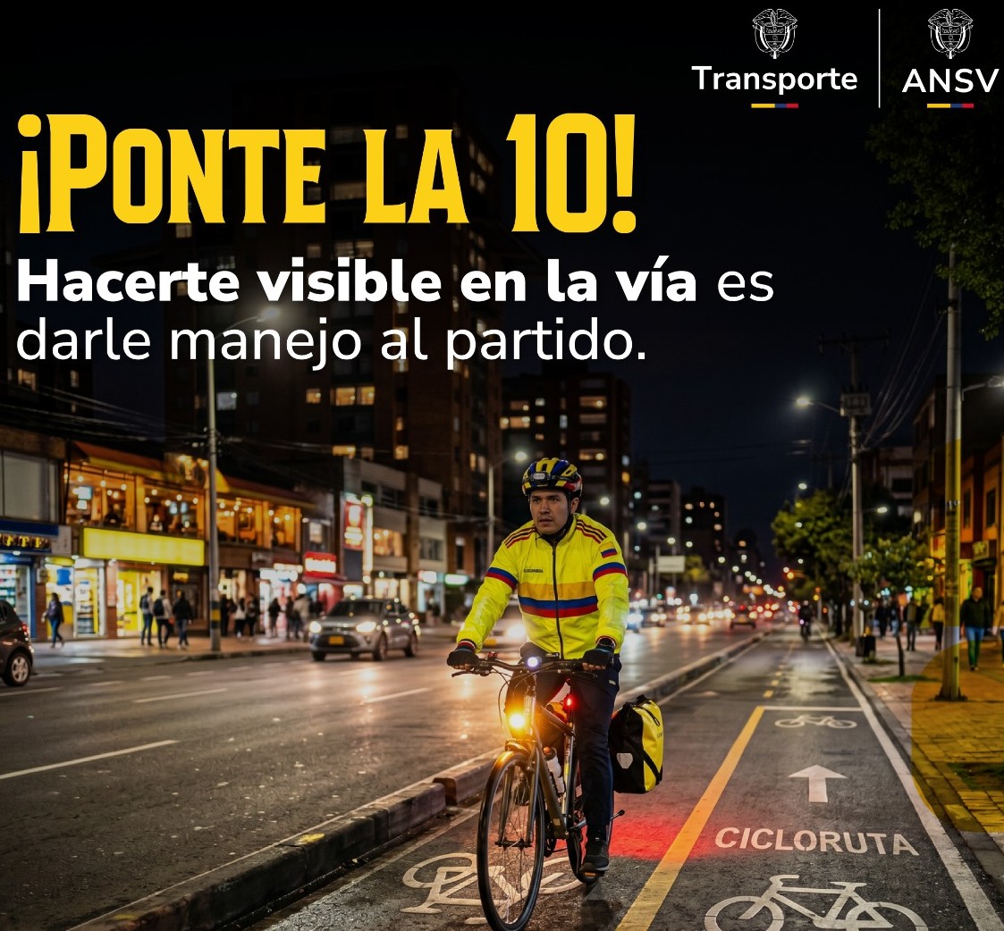 ¡Ponte la 10! Hacerte visible en la vía es darle manejo al partido