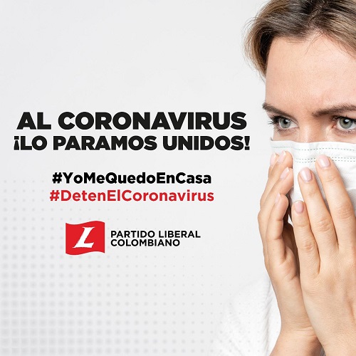 Cien vallas fueron ordenadas por la dirección del Partido para ser puestas desde hoy en 100 puntos estratégicos del país con el fin de invitar a los colombianos a tomar conciencia de la delicada situación frente al virus del coronavirus. 