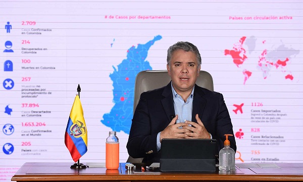El jefe de Estado dijo que los colombianos ya no podrán ir a estadios, bares, discotecas, conciertos y otro tipo de eventos todo por la cuarentena y los efectos del Covid-19.