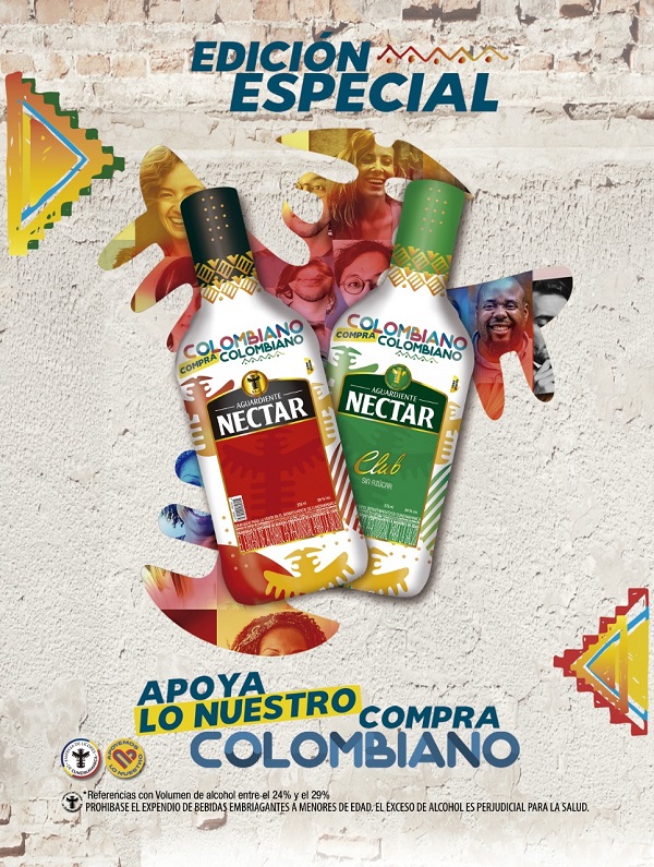 Aguardiente Nectar, una de las bebidas insignias de los colombianos, lanza al mercado la campaña “Amor por Colombia”, buscando despertar la solidaridad de los consumidores, impulsar el desarrollo del País y la Industria Nacional para reactivar la economía. 