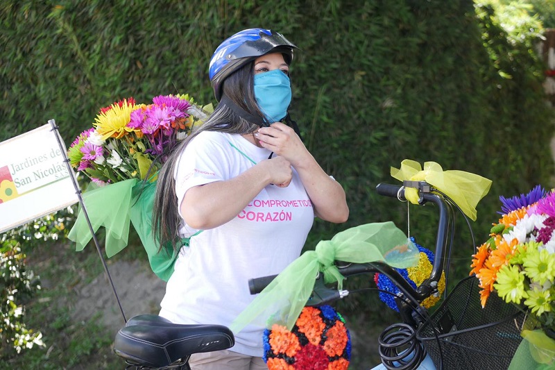 La iniciativa tiene el objetivo de entregar bicicletas a 70 mujeres trabajadoras de las flores, como medio de transporte sostenible que supere los retos de las distancias.