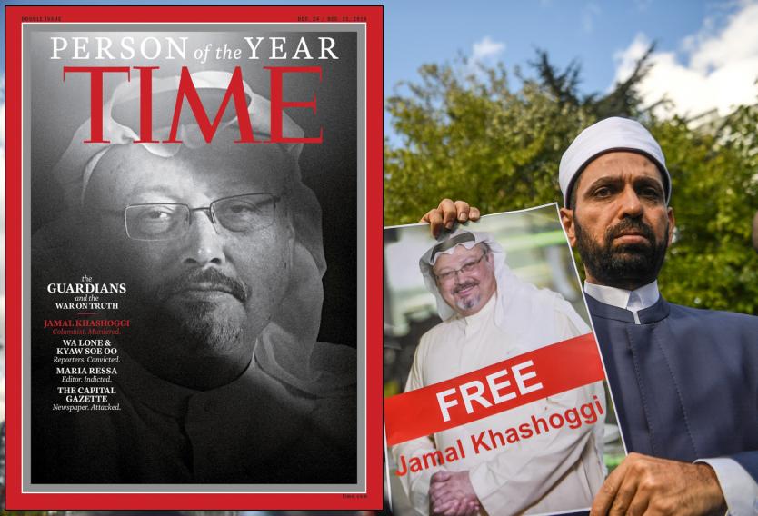 La prestigiosa Revista Time designó como Persona del Año 2018 al periodista saudí asesinado Jamal Khashoggi, junto a otros tres reporteros, Maria Ressa, Wa Lone y Kyaw Soe Ooy y a un medio de comunicación, la Capital Gazette.
